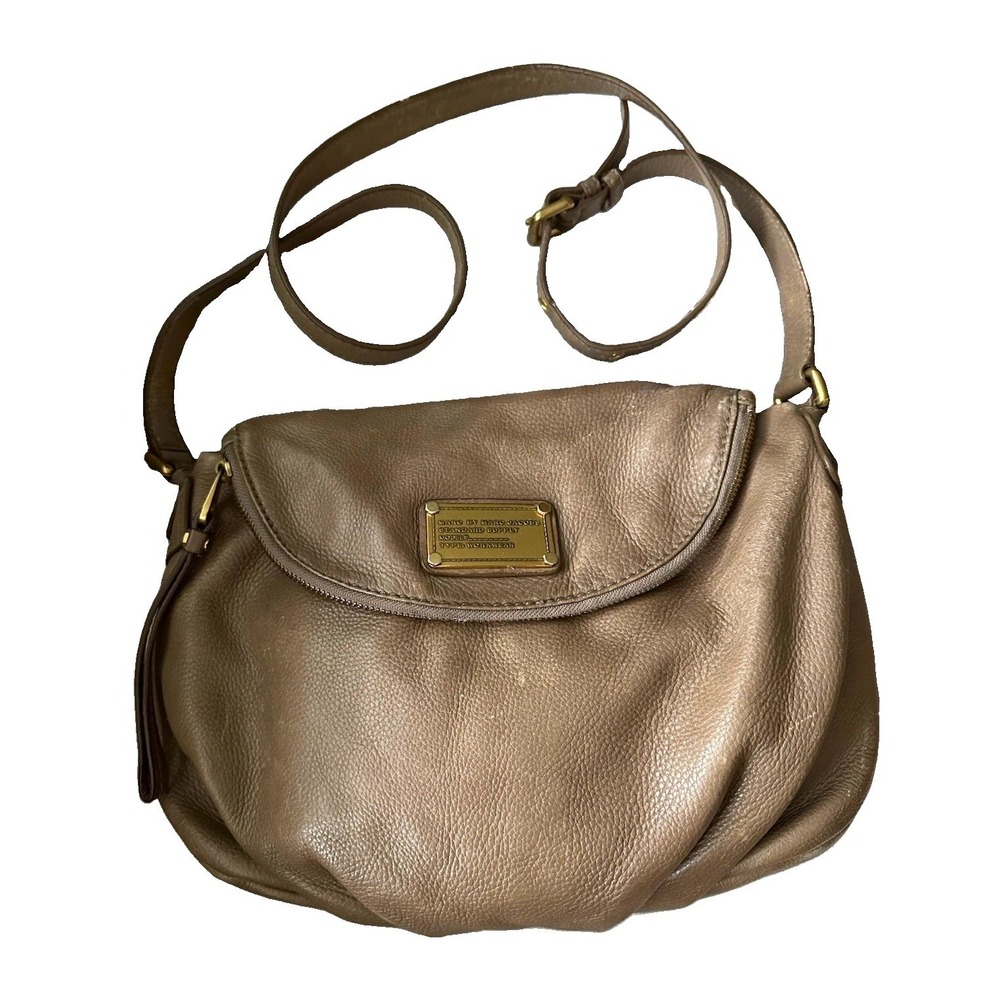 Marc by Marc Jacobs Classic Q Natasha Leather Crossbody Bag - Taupe